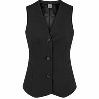 LongLady Gilet Gina Zwart, tall kleding voor lange vrouwen voorkant