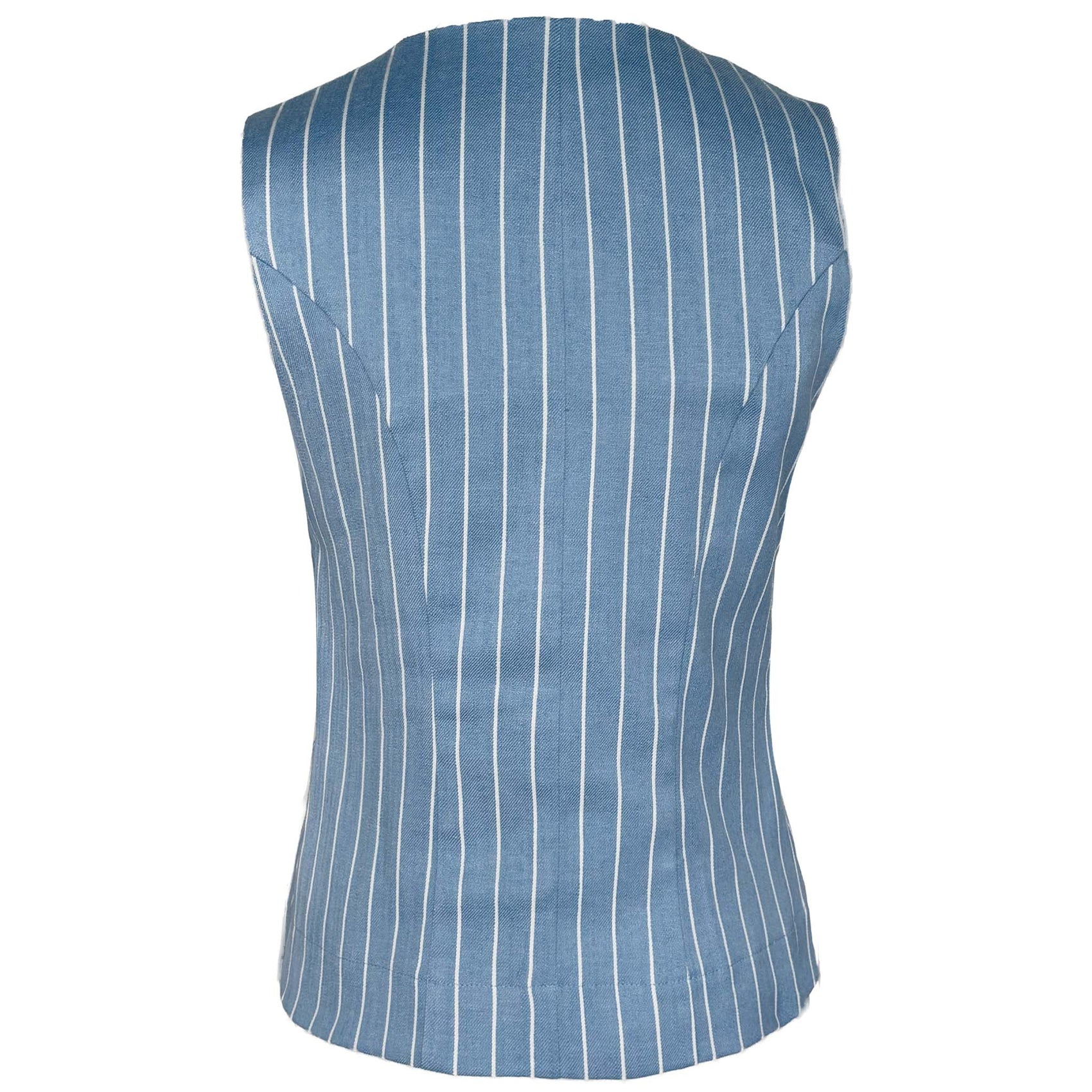 Only-M Gilet Denim Stripe, tall kleding voor lange dames, achteraanzicht