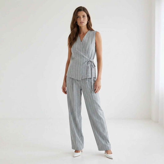 ZiZo Broek Senna Silver Stripe | Tall
