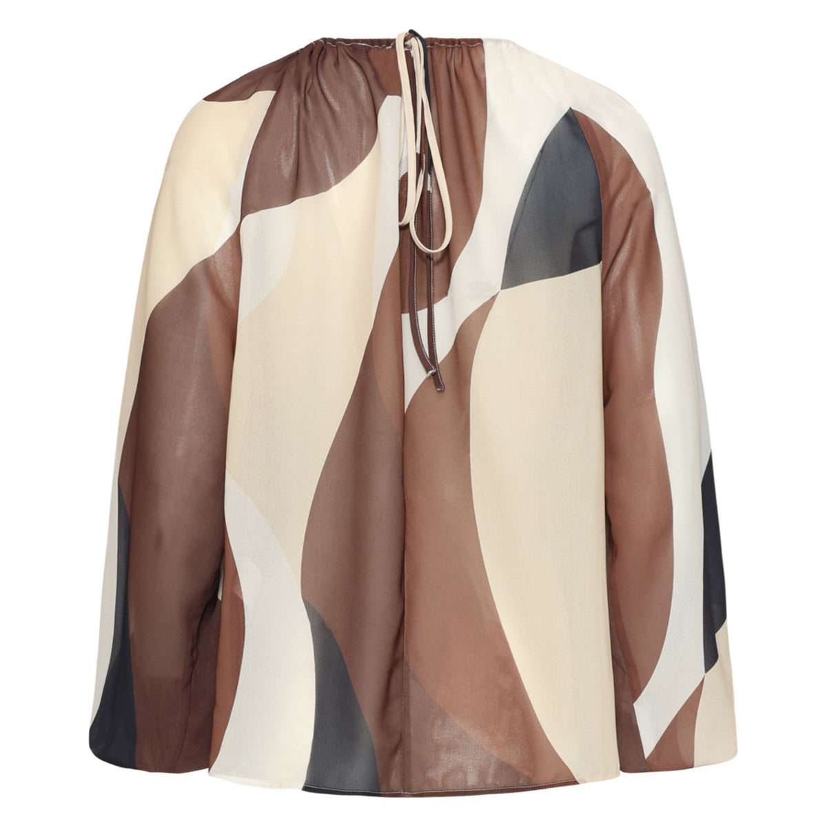 Smashed Lemon Blouse Bruin Donkerblauw | Tall