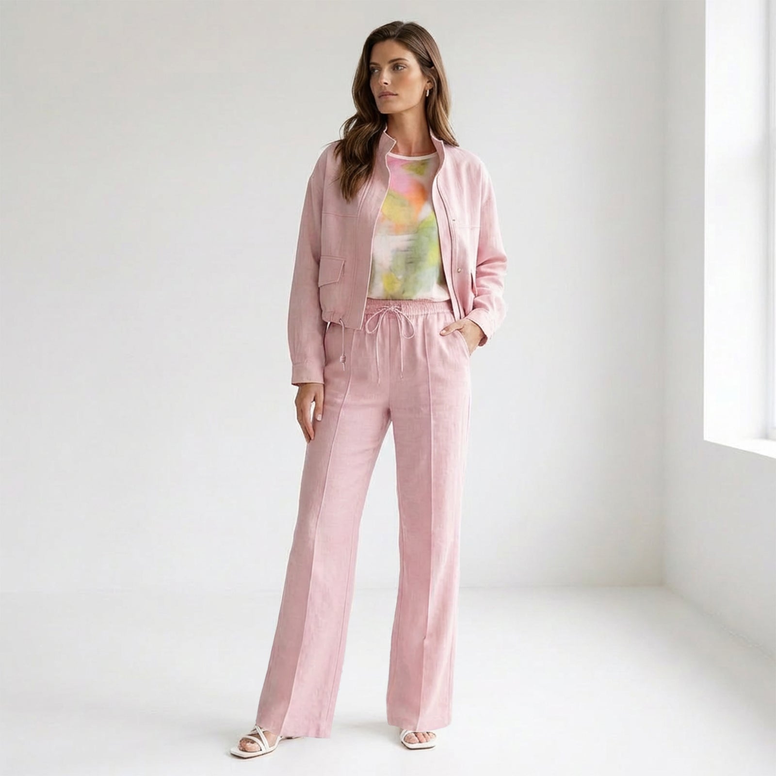 ICNK Jack Cleo Twill Roze | Tall