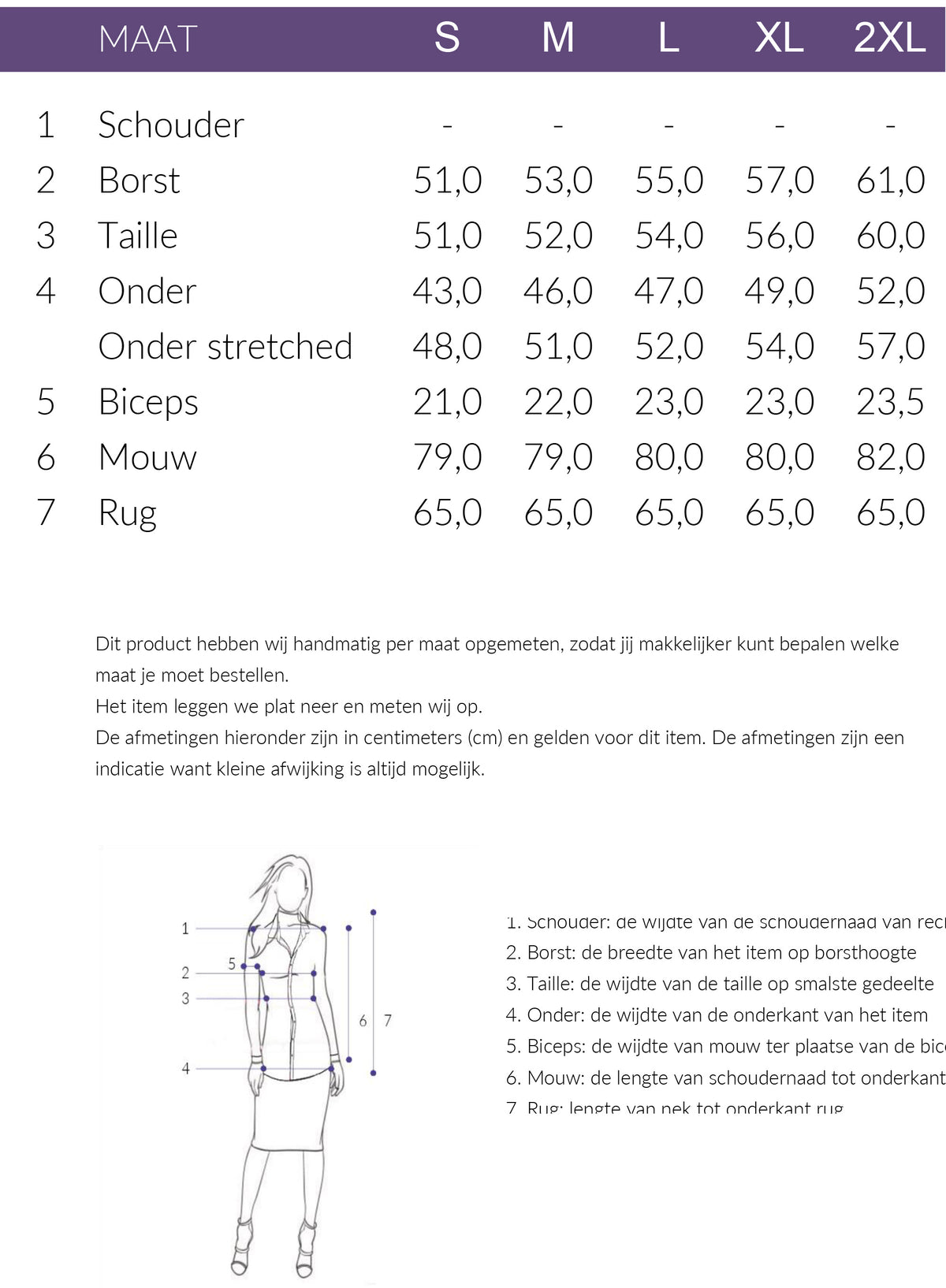 Maattabel ICNK Jack Nelia Shiny Satin | Tall