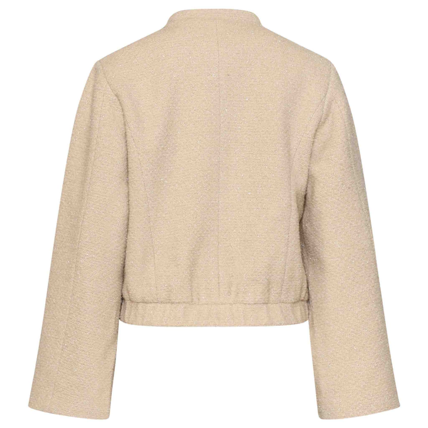 Tall boucle jack Smashed lemon | achterzijde |kleding lange dames