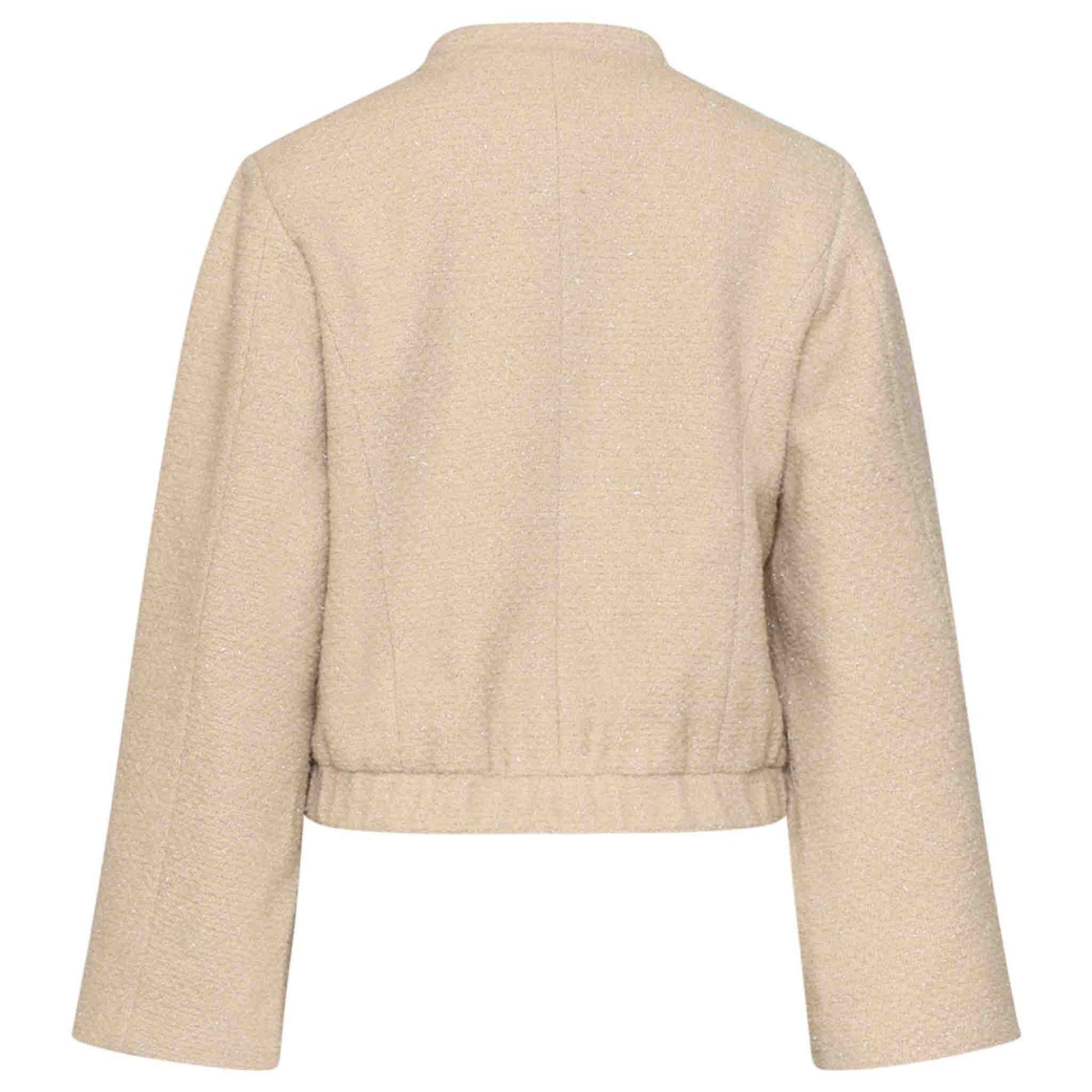 Tall boucle jack Smashed lemon | achterzijde |kleding lange dames