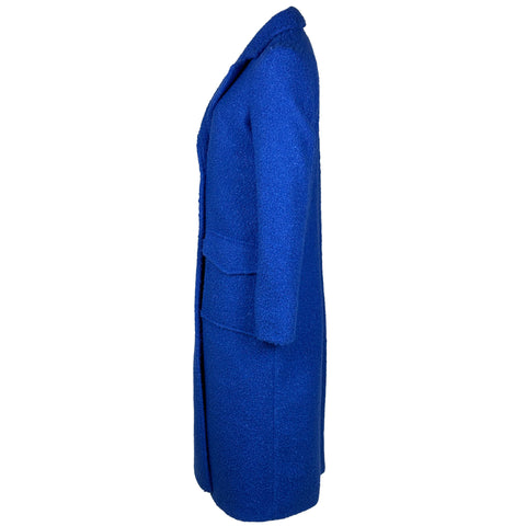 Only-M Mantel Lanissimo Kobalt, kleding voor lange vrouwen, zijaanzicht