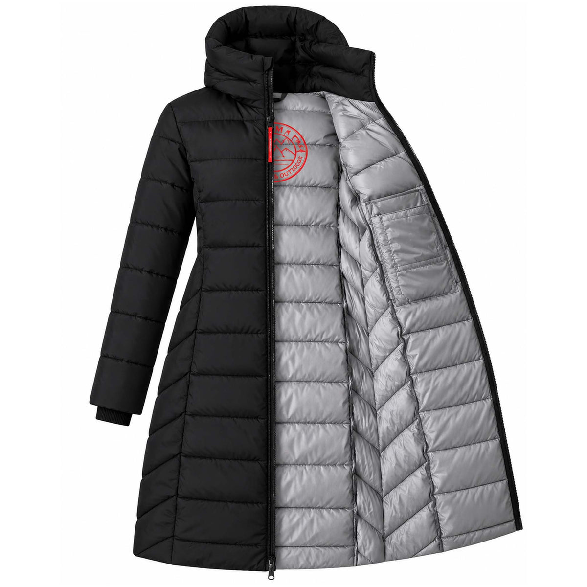 Blue Wave Stepp Jas Oktavia Zwart | Tall