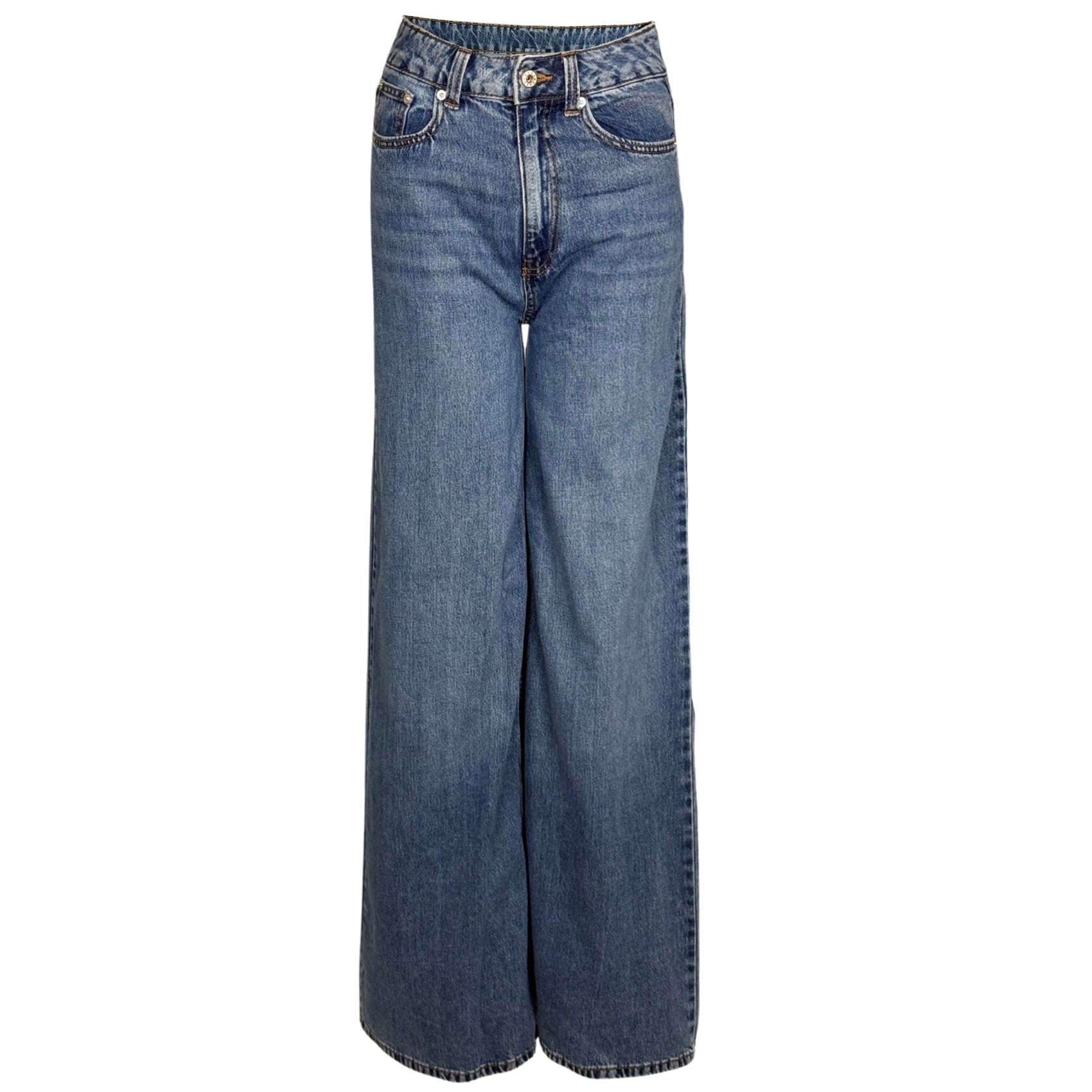 Tall Jeans Wide Midblue - lange vrouwen