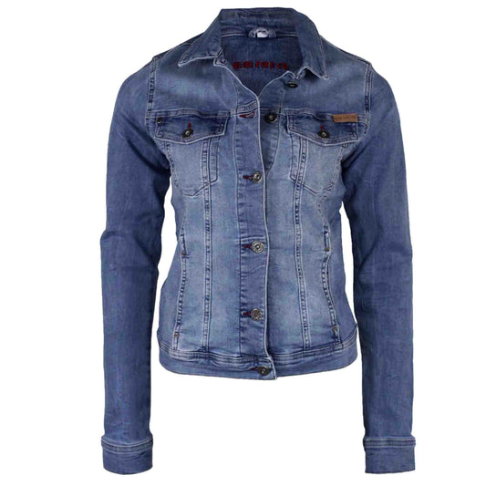 long women's jeans jacket Bluefire stone