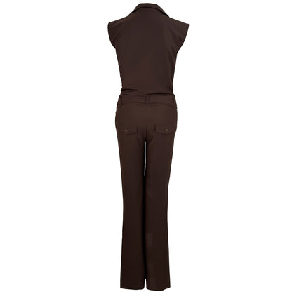 Longlady Jumpsuit Syla Donkerbruin | Tall