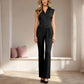 Tall Jumpsuit lange vrouwen Longlady Syla Zwart model voor