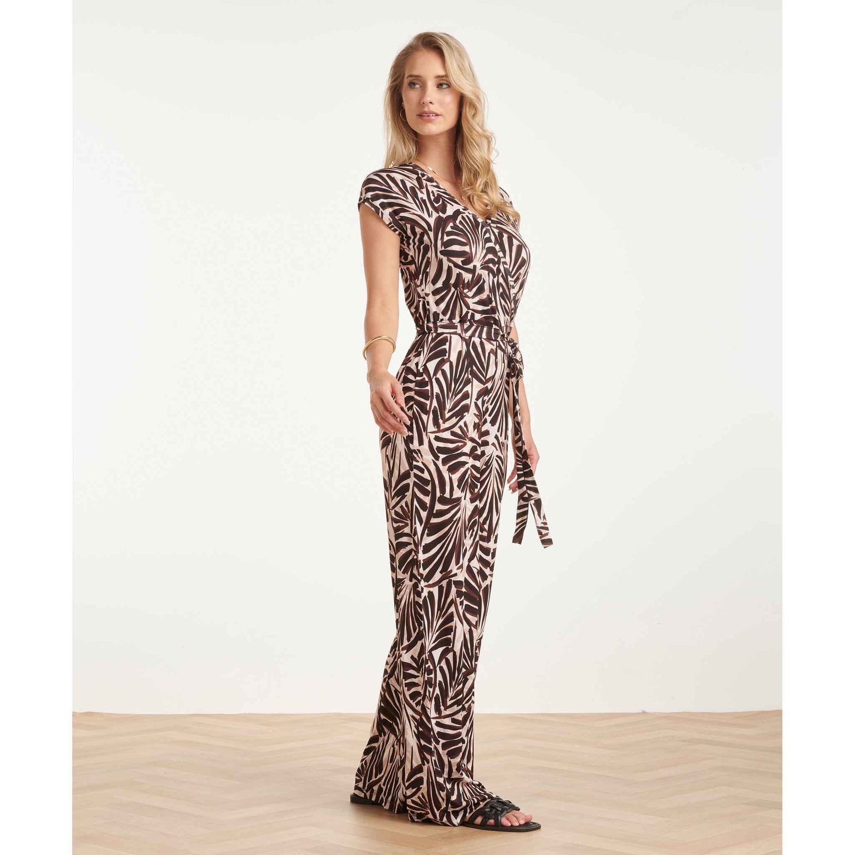 Smashed Lemon Brown Patterned Jumpsuit | Tall