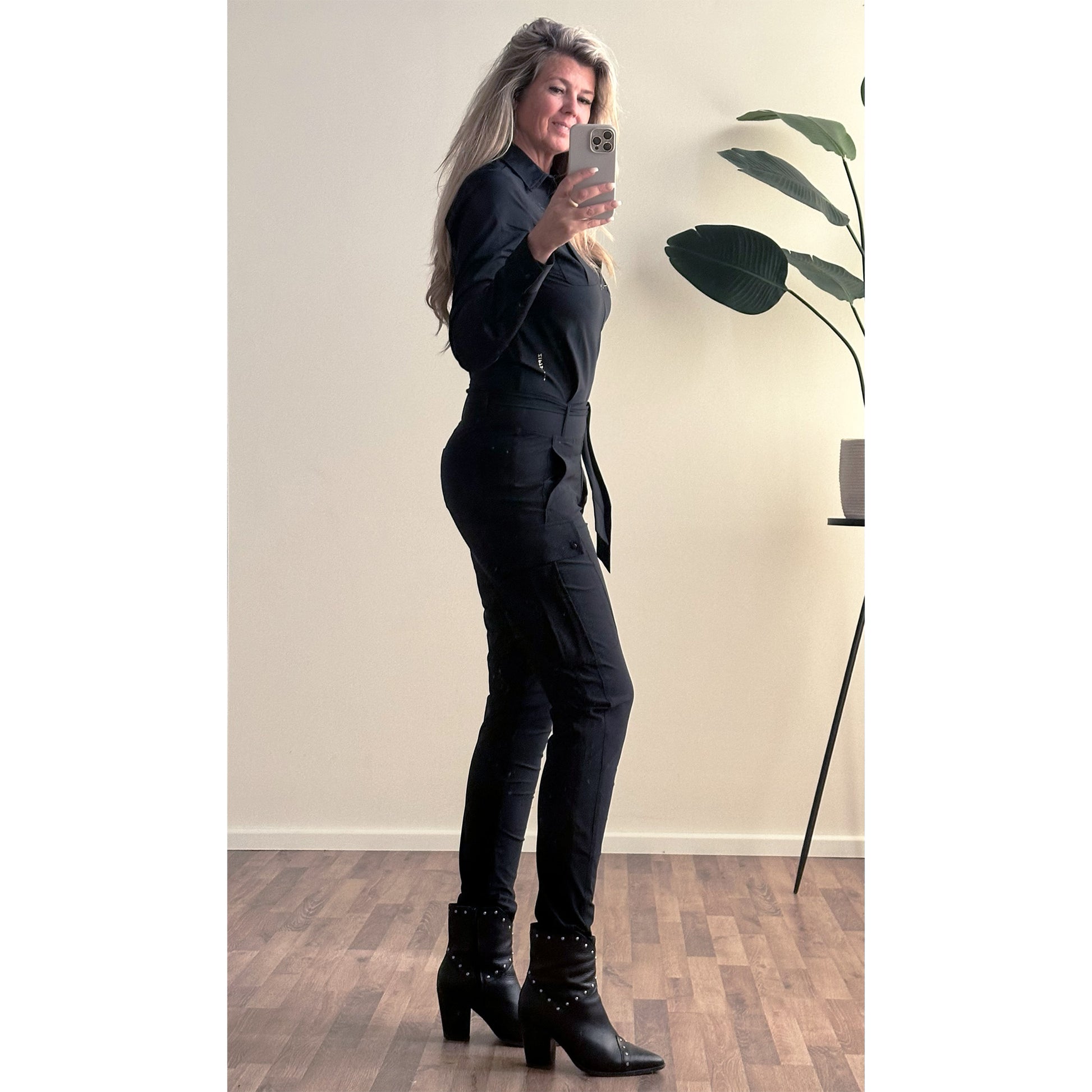 Jumpsuit lange vrouwen Zip73 Cargo Tall – Longlady Fashion