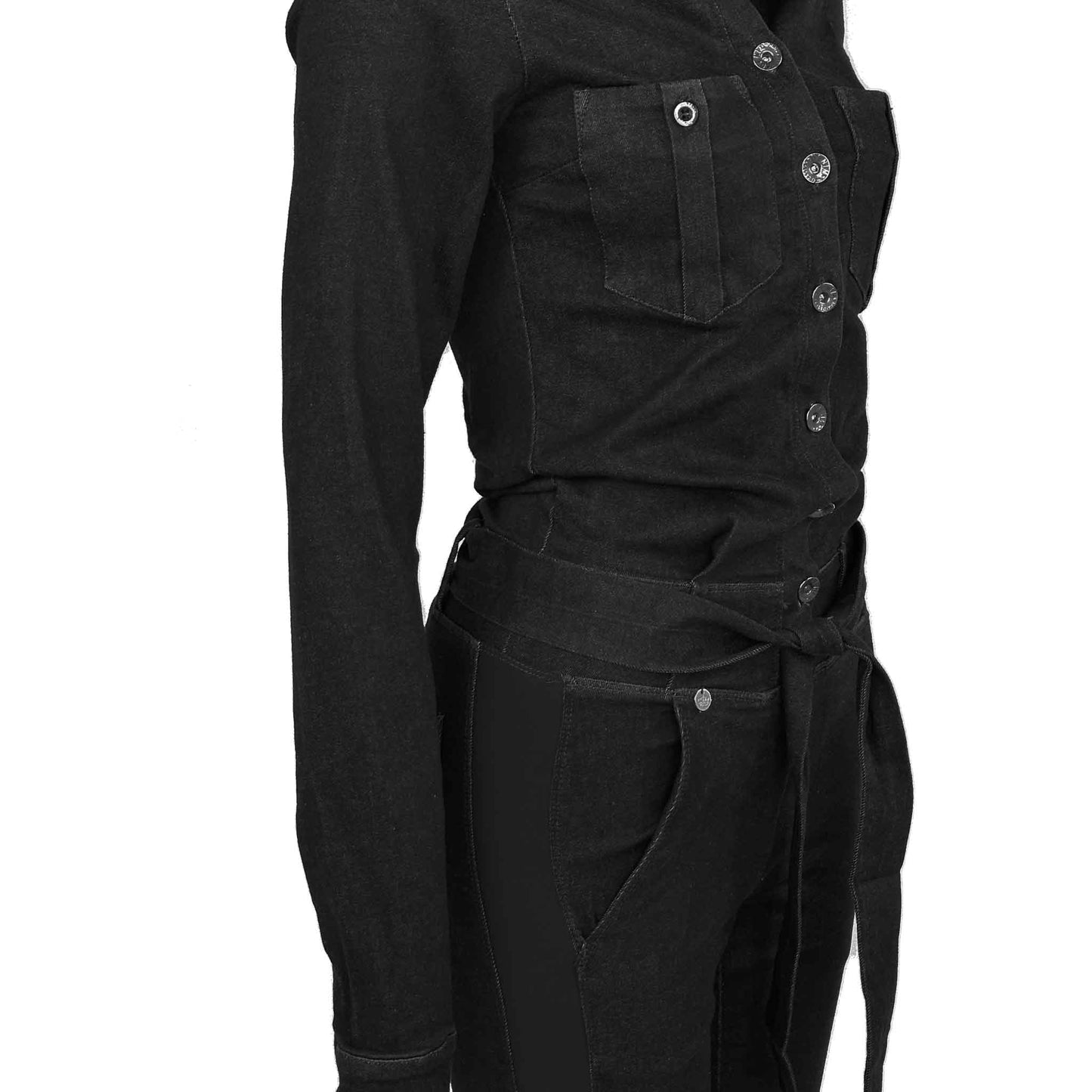 clothing tall women zip73 jumpsuit denim black