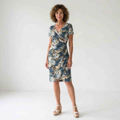NED Jurk Janet Bruin Blauw Faded | Tall