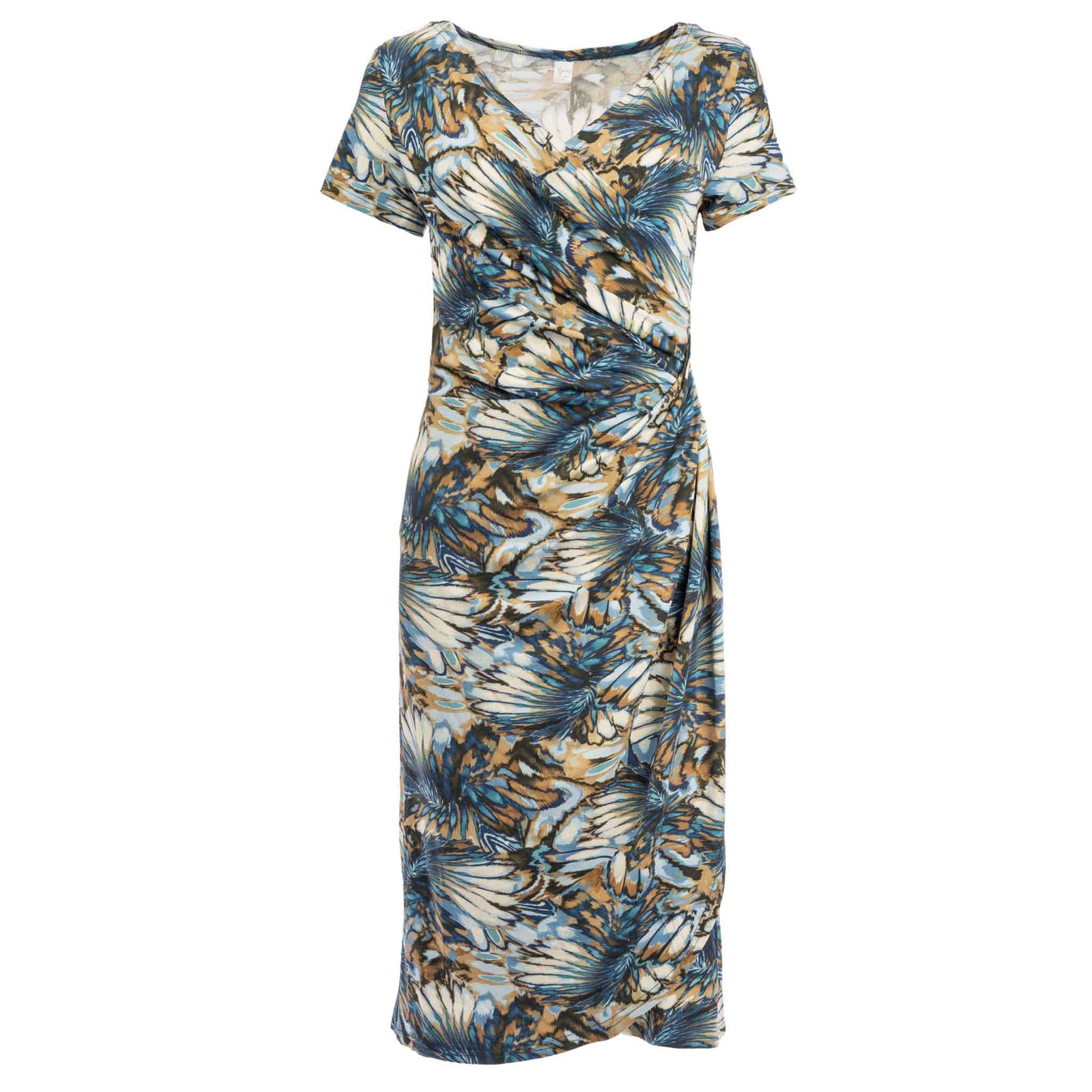 NED Jurk Janet Bruin Blauw Faded | Tall