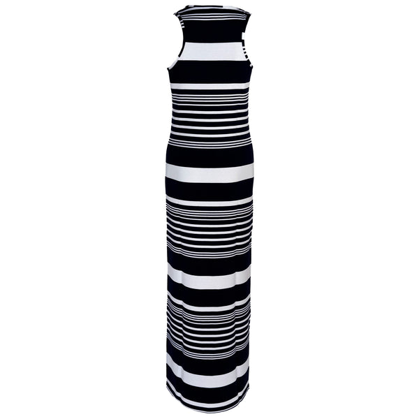 Only-M Jurk Righe, tall kleding voor lange dames, achteraanzicht