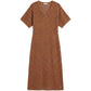 Smashed Lemon Jurk Bruin | Tall voor lange dames voorzijde