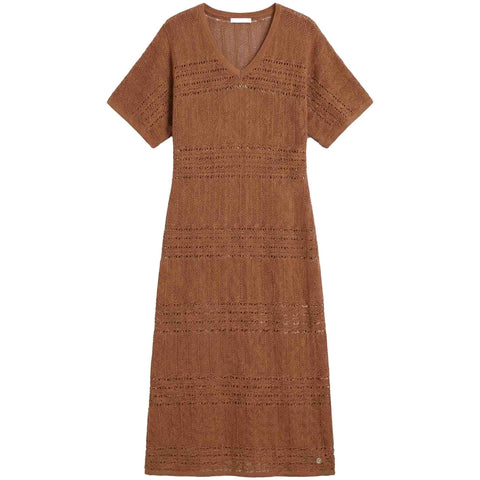 Smashed Lemon Jurk Bruin | Tall voor lange dames voorzijde