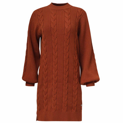 Smashed Lemon Jurk Gebreid Cognac | Tall