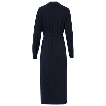 Smashed Lemon Jurk Gebreid Navy | Tall