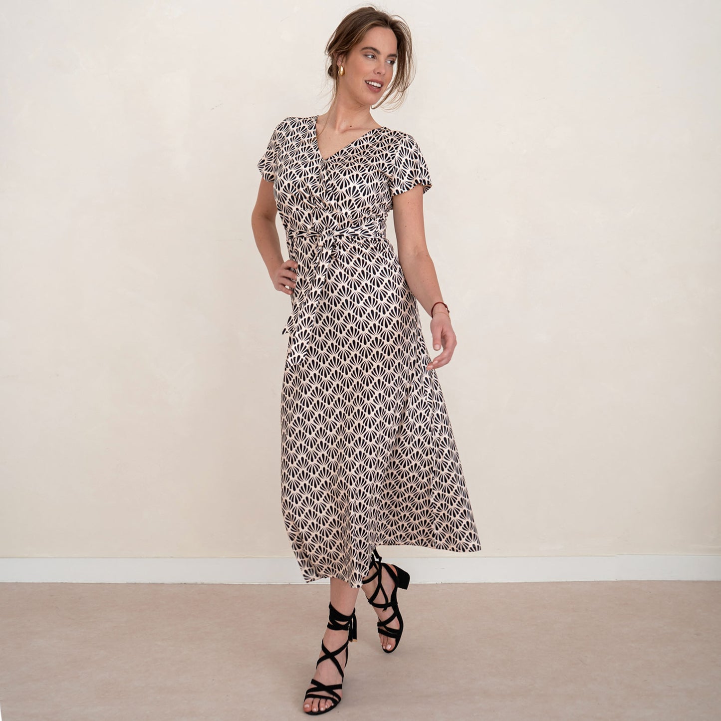 Smashed Lemon Jurk Print Zwart