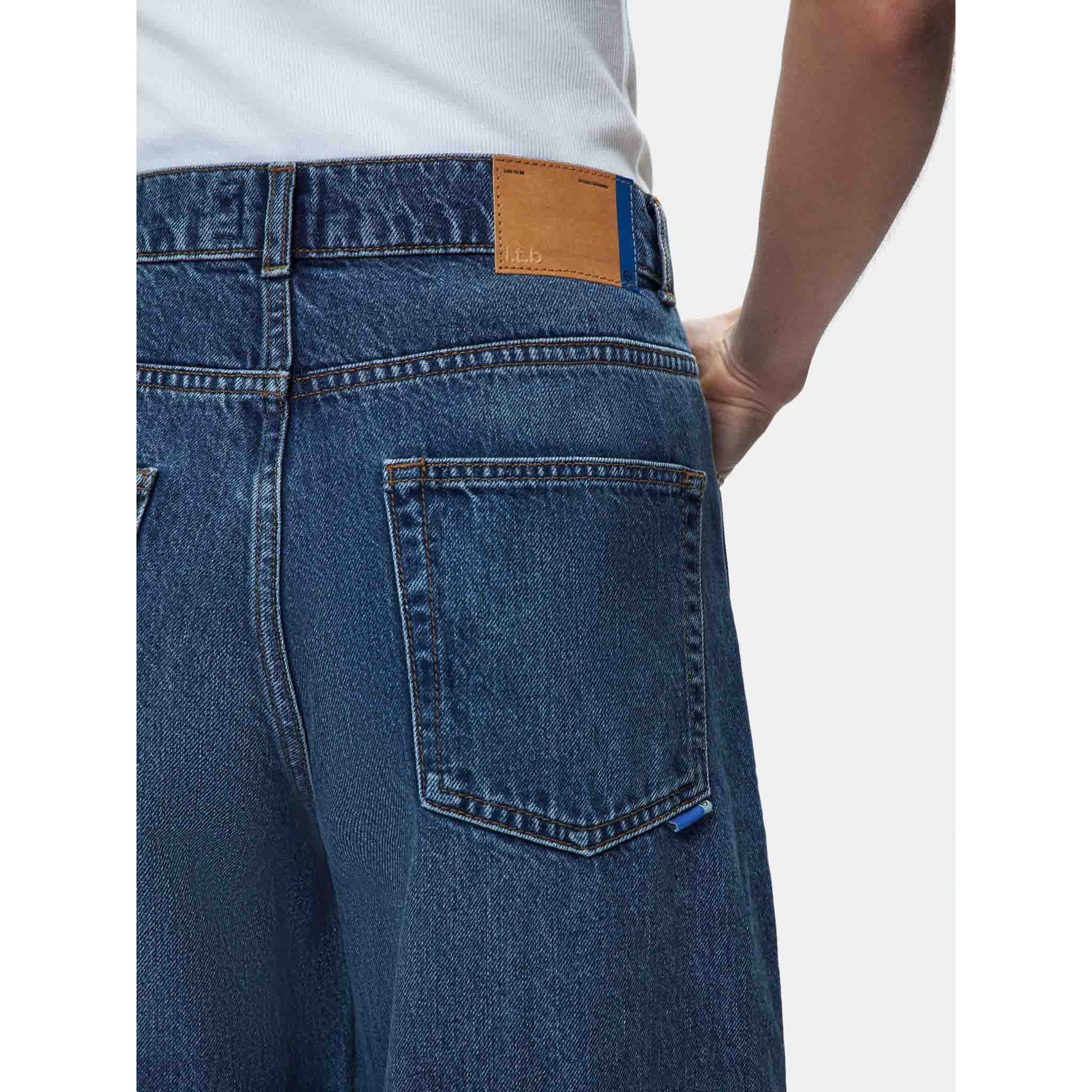 LTB Jeans Larrie Balloon Mineko, jeans in tall met lange benen, achteraanzicht