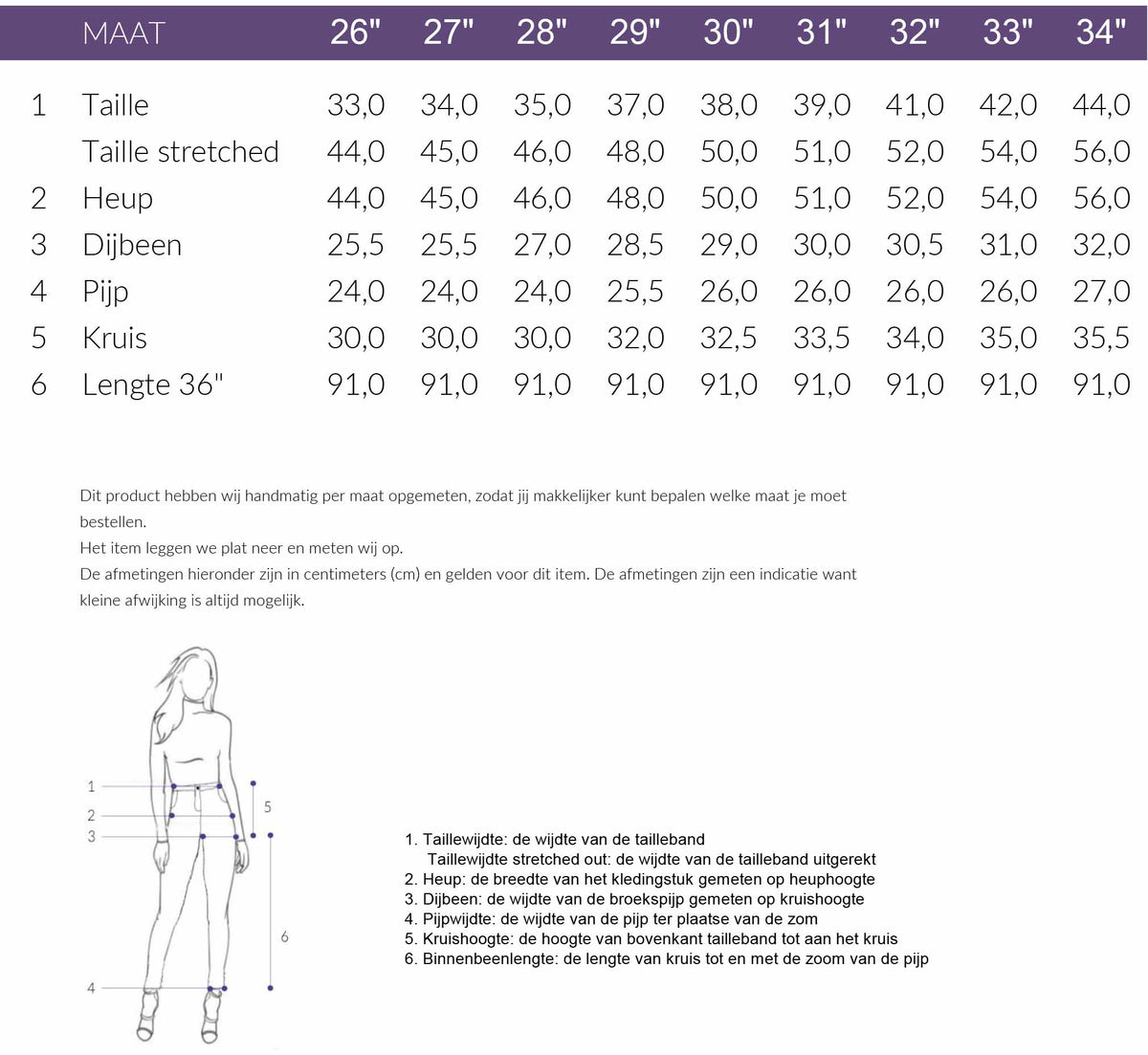 Maattabel LTB Jeans Danica Starlo | Tall