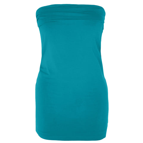 Longlady Bandeau top Tanda Aquagroen, tall kleding voor lange vrouwen