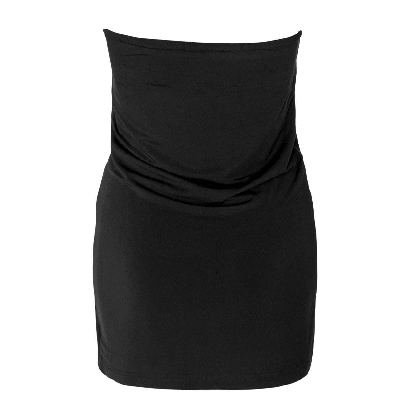 Longlady Bandeau top Tanda Zwart, tall kleding voor lange dames, achteraanzicht