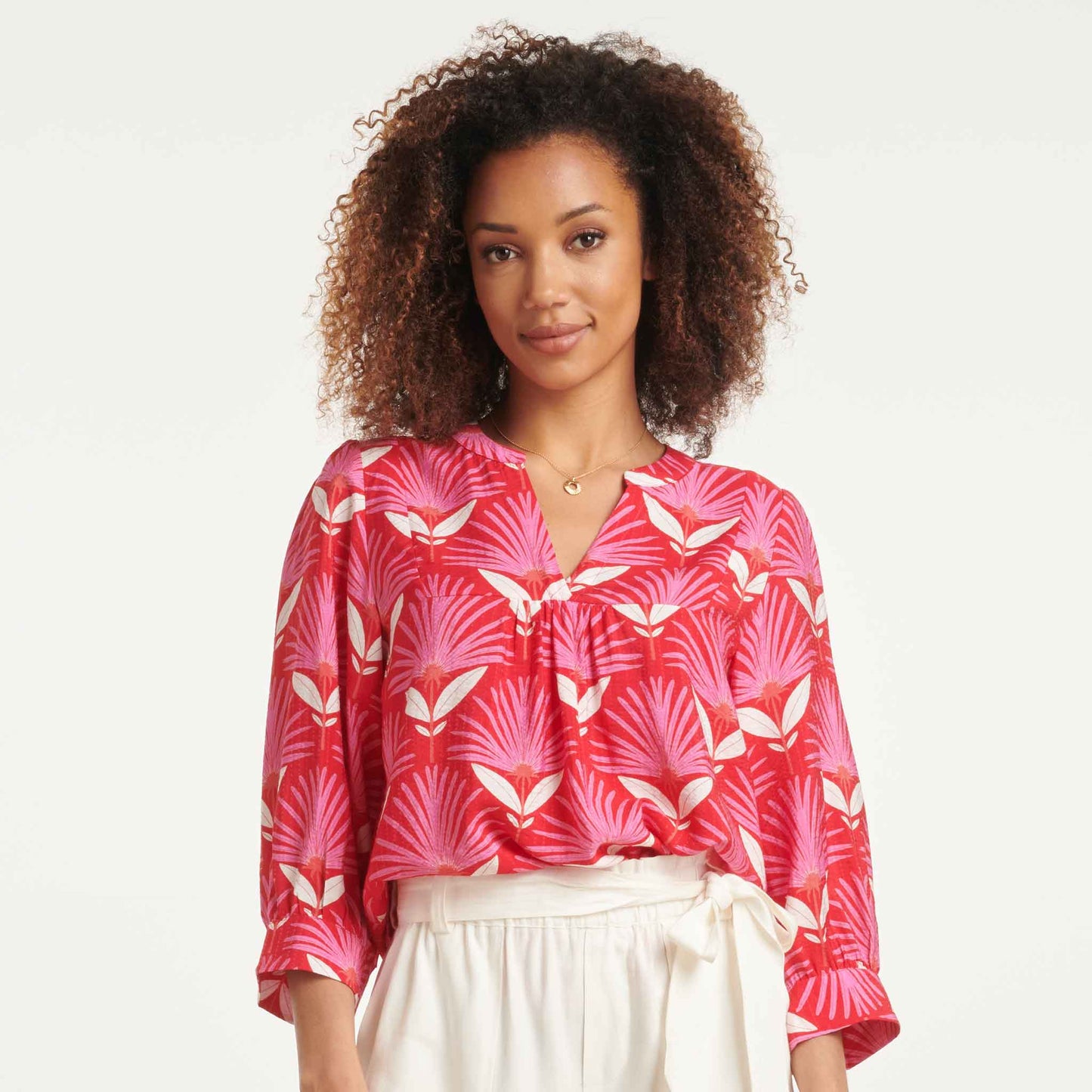 Smashed Lemon Blouse Fuchsia | Tall