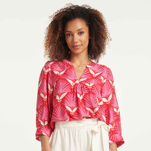 Smashed Lemon Blouse Fuchsia | Tall