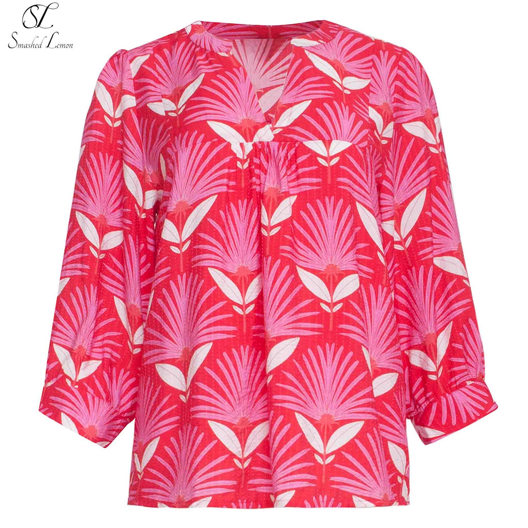 Smashed Lemon Blouse Fuchsia | Tall