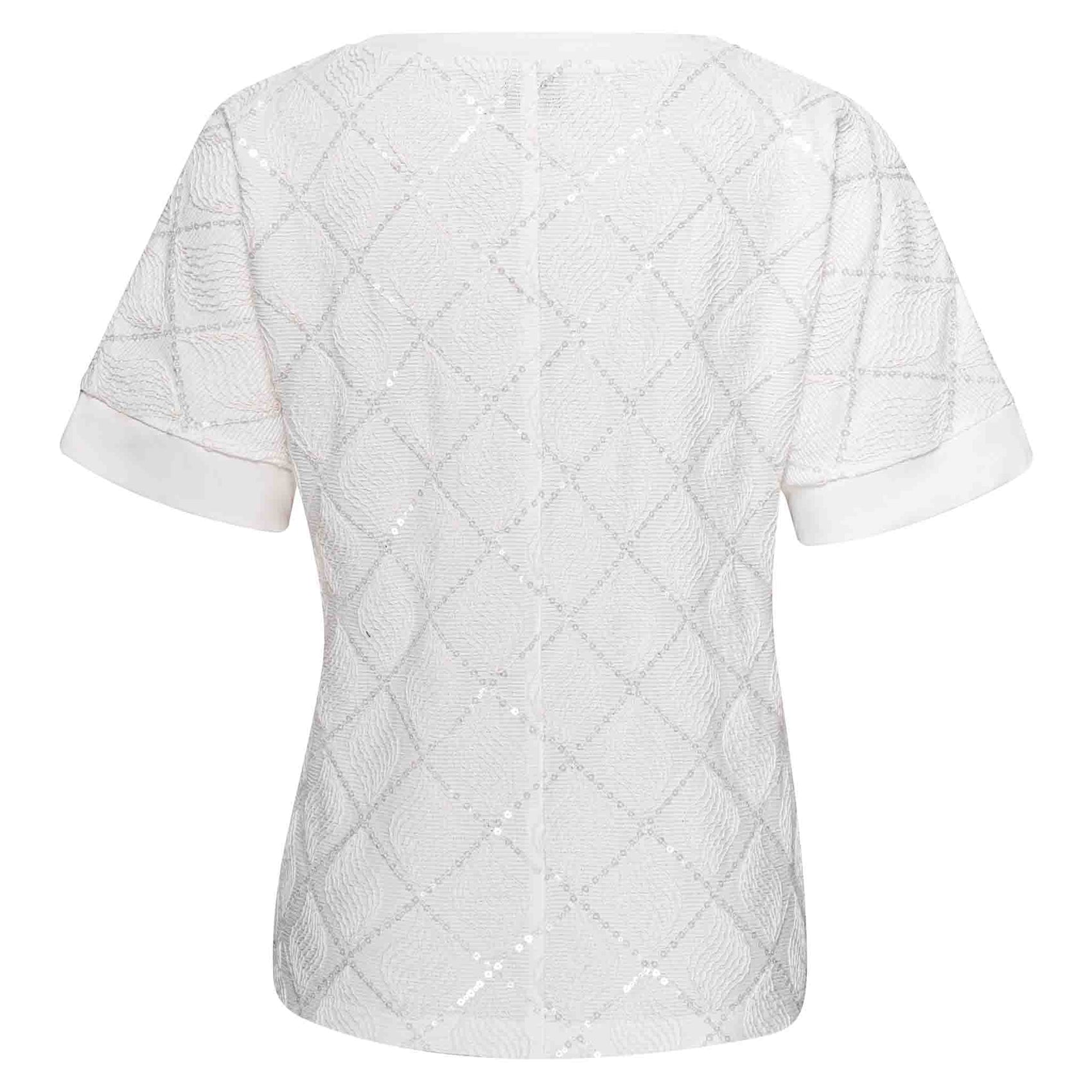 Kimara Shirt Pien Silver White, tall kleding voor lange dames, achteraanzicht