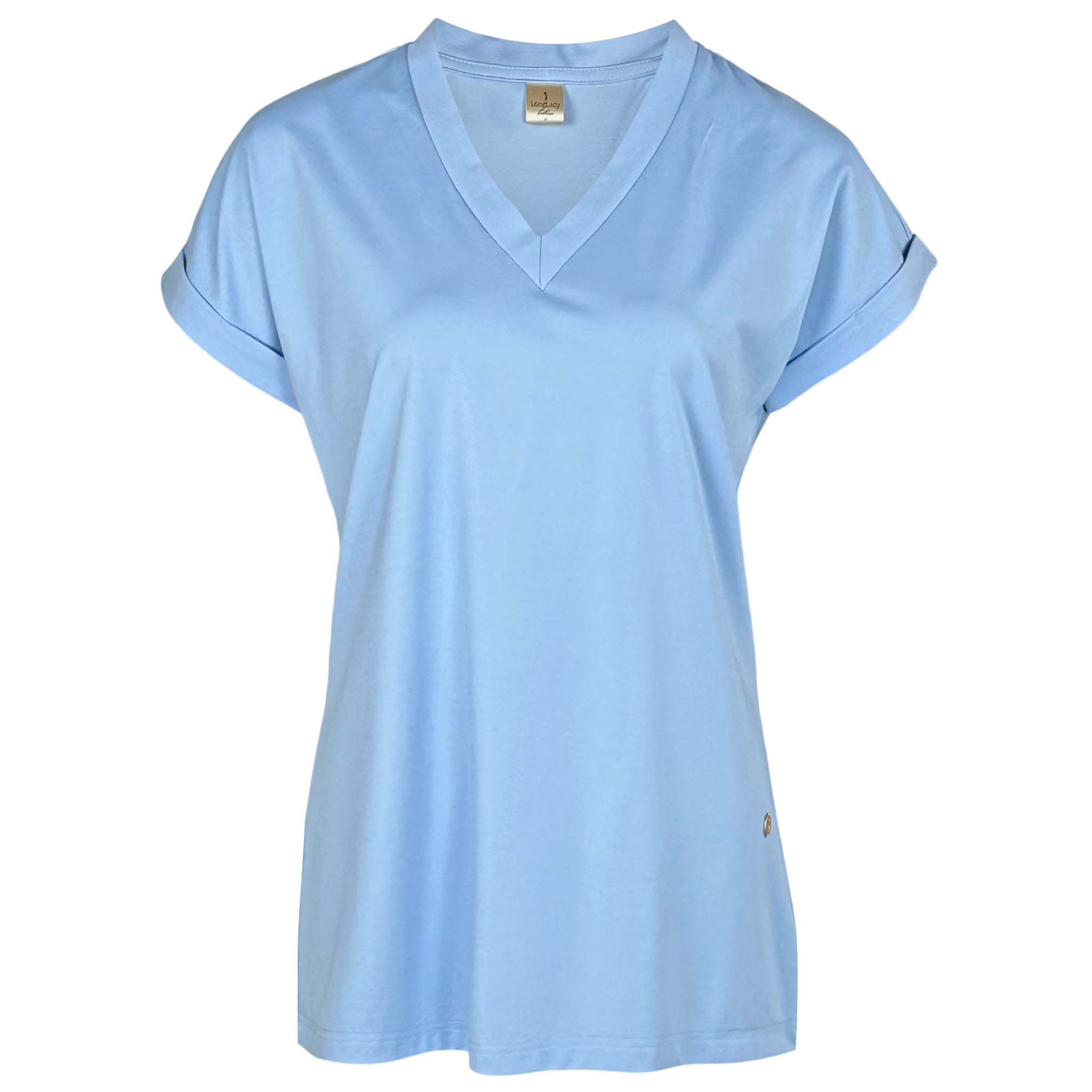 Longlady Shirt Feline lichtblauw lange vrouwen - Tall shirt