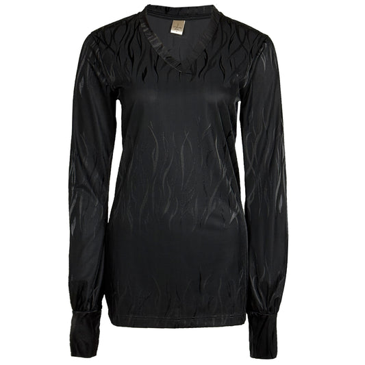 Longlady Shirt Florie Zwart - Tall