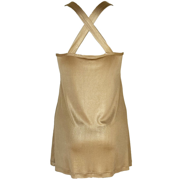 Only-M Top Kruisband Gold, tall kleding voor lange dames, achteraanzicht