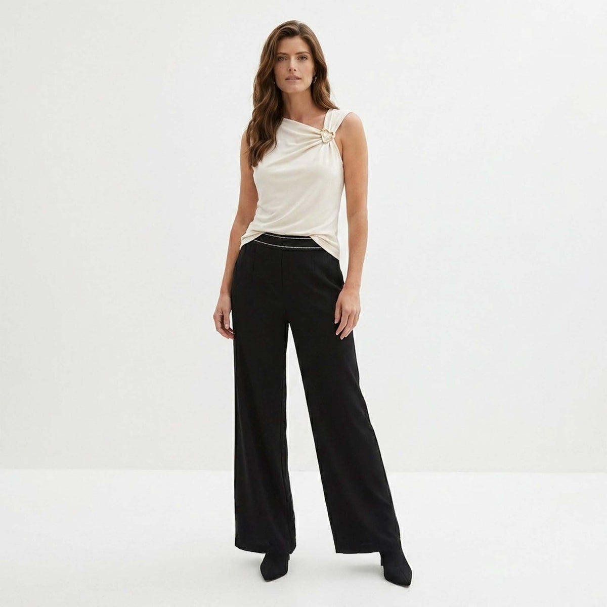 Longlady Shirt Tatjana Brooch Off-white | Tall