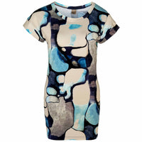 Tall Longlady Shirt Tes Aqua Stone - lange vrouwen