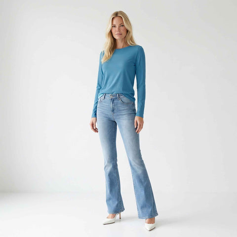 Longlady Shirt Tessi Aquablauw | Tall