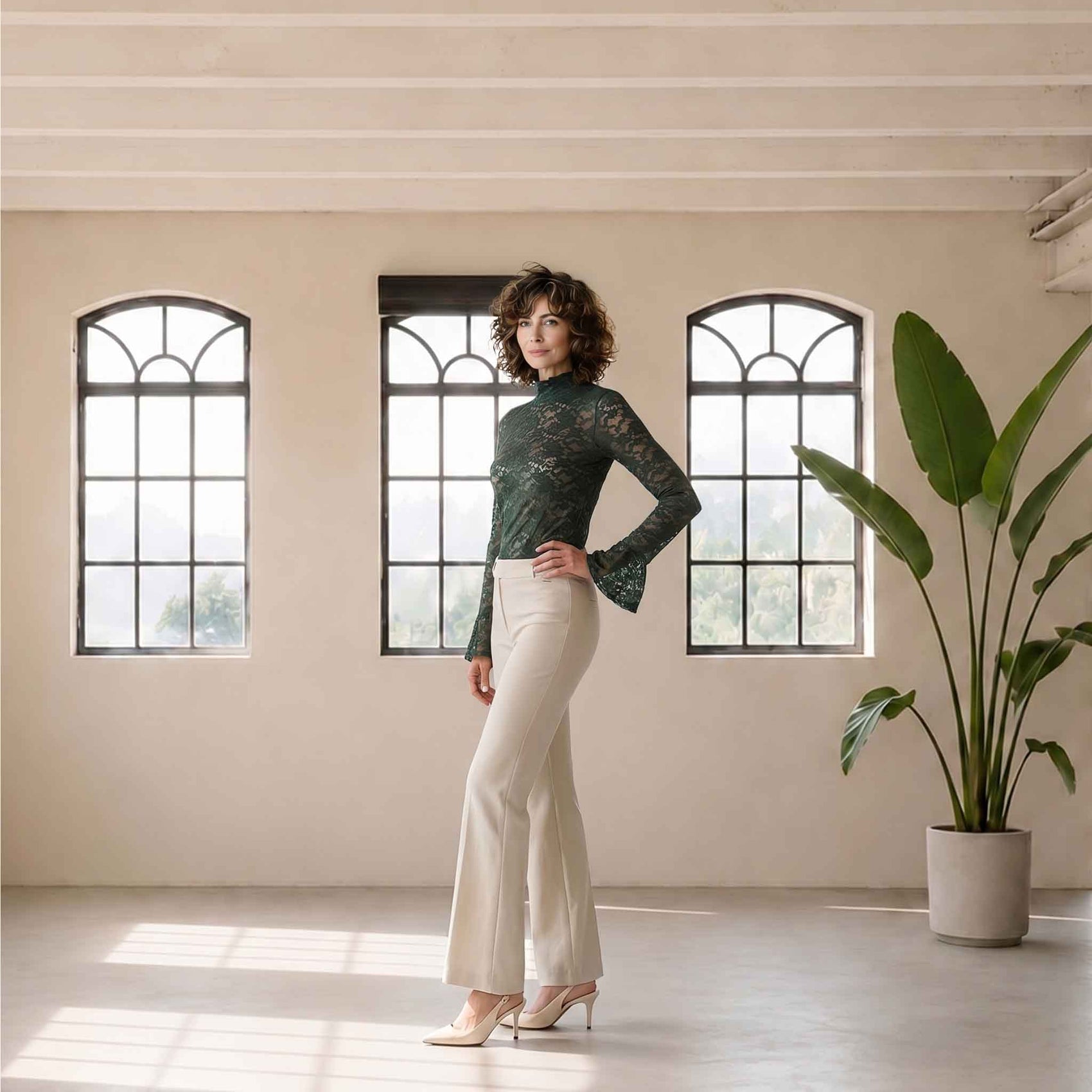 Longlady Shirt Tinke Dark Green | Tall