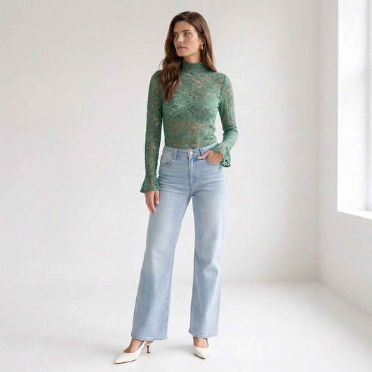 Longlady Shirt Tinke Grijsgroen | Tall