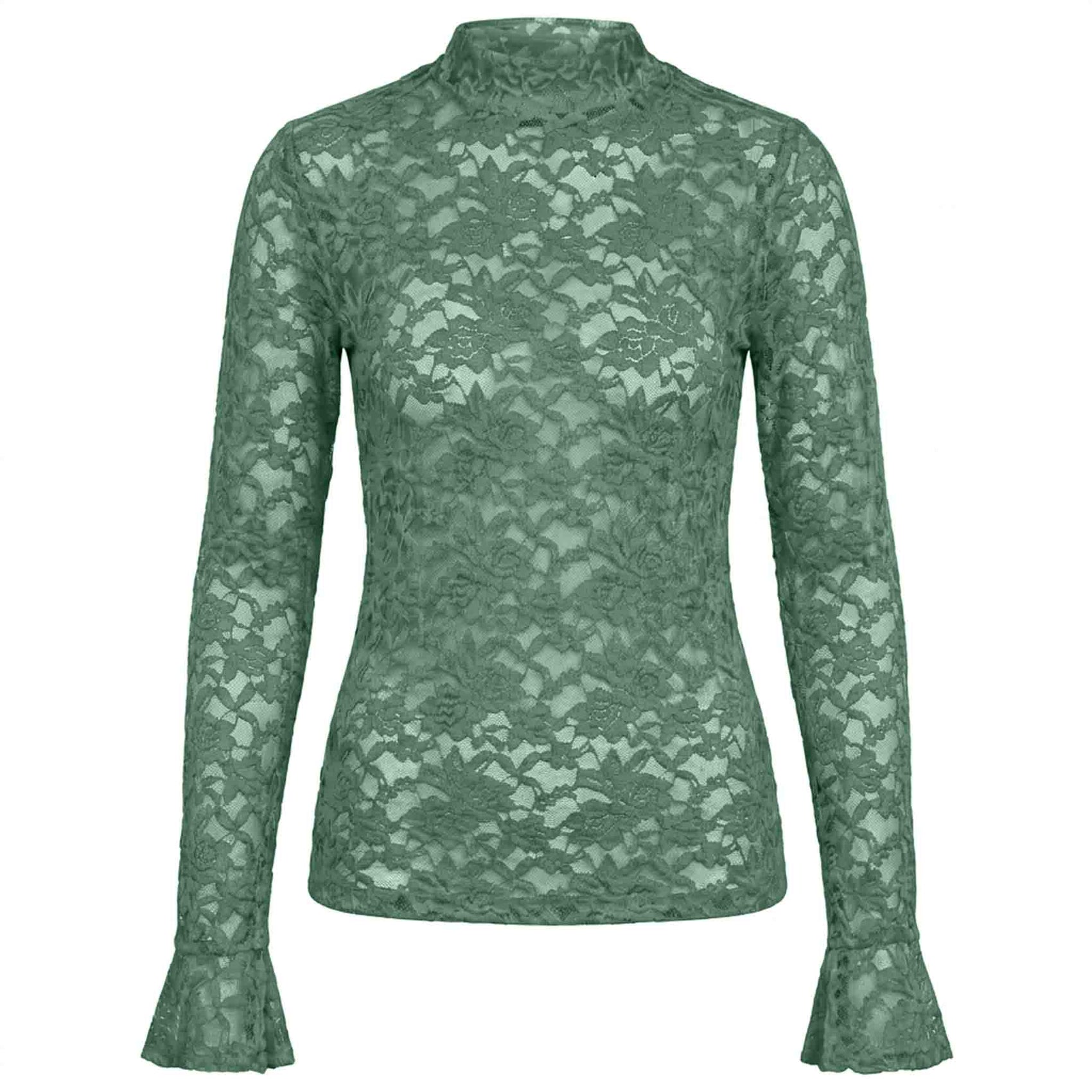 Longlady Shirt Tinke Grijsgroen | Tall