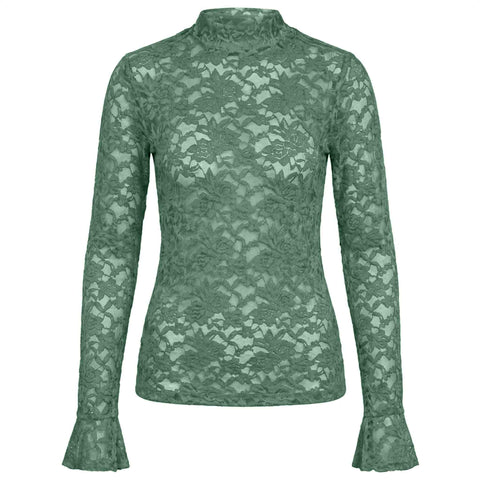 Longlady Shirt Tinke Grijsgroen | Tall