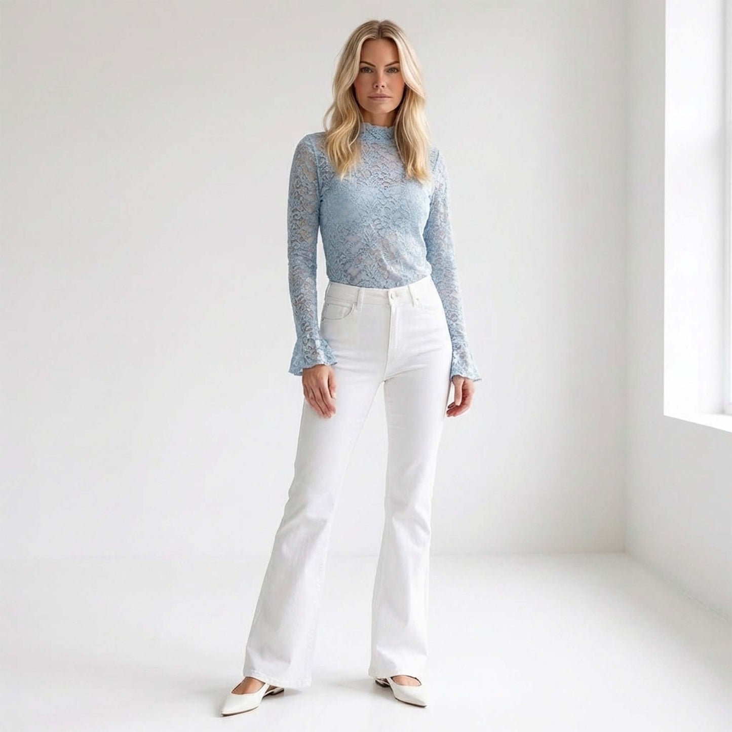 Longlady Shirt Tinke Lichtblauw | Tall