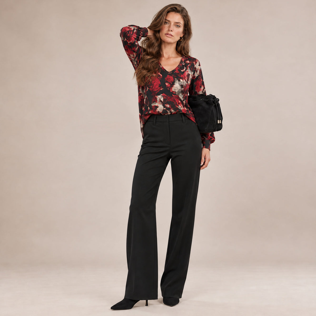 Longlady Shirt Tiske Donkerrood | Tall