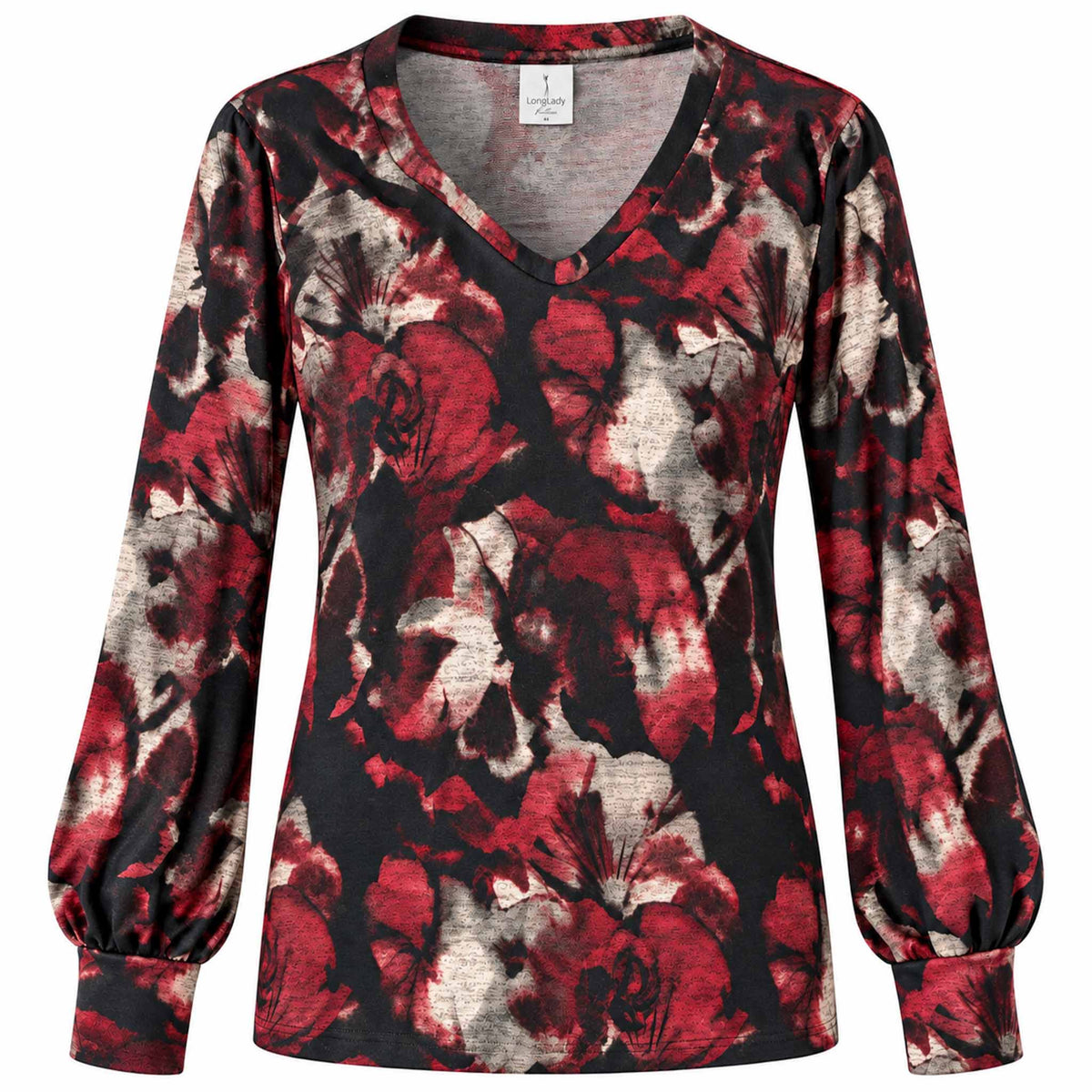 Longlady Shirt Tiske Donkerrood | Tall