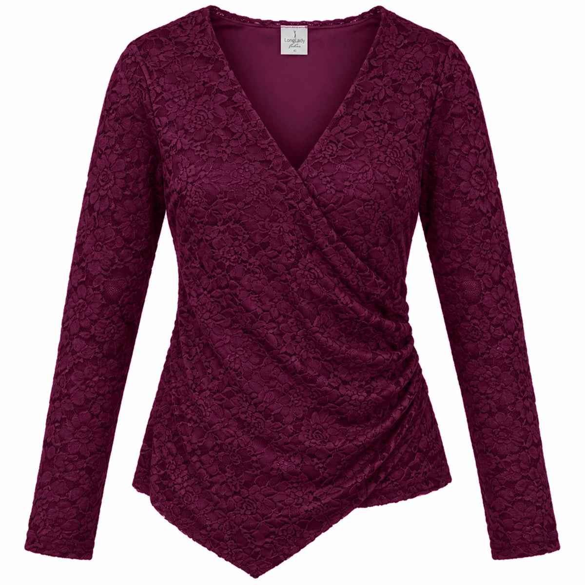 Longlady Shirt Tjaske Bordeaux | Tall