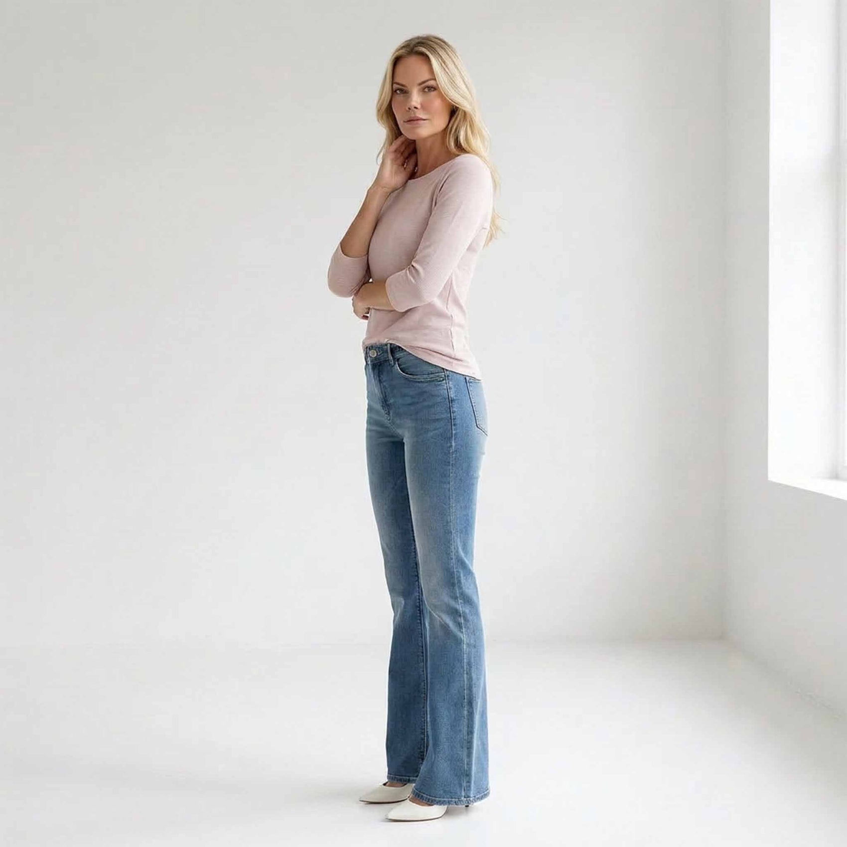 Longlady Shirt Tjitske Light Beige | Tall