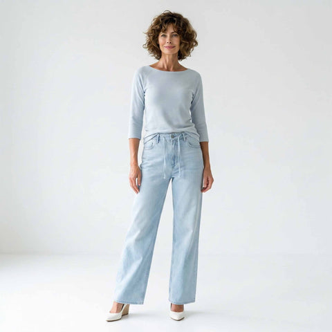 Longlady Shirt Tjitske Lichtblauw | Tall