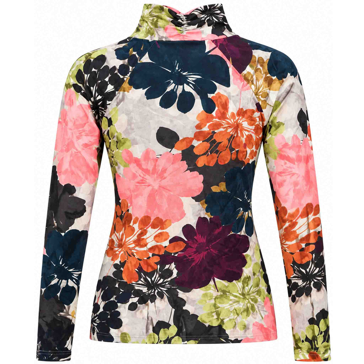 Longlady Shirt Toske Flower Roze | Tall
